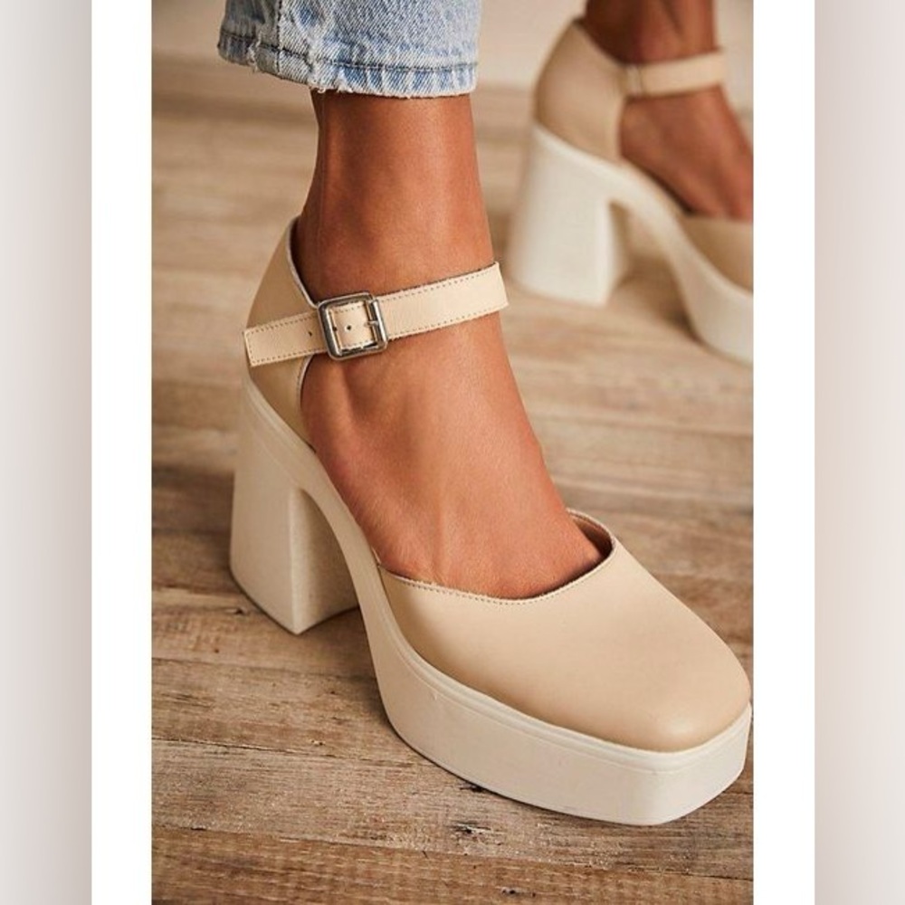 NEW Free People Gwen Platform Mary Jane Shoes | Size 40